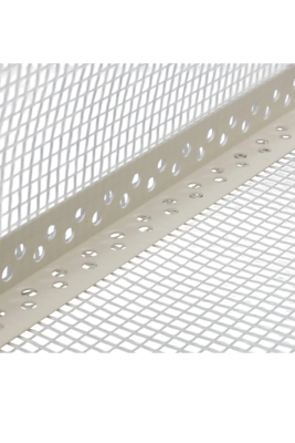 Профиль угловой ПВХ с армирующей сеткой FasadPro 2,5м, 10х15см , 50шт/упак (рукав) пог.м. (фото)