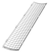 ТН ПВХ решетка желоба защитная (0,6 пог.м.), белый (фото)