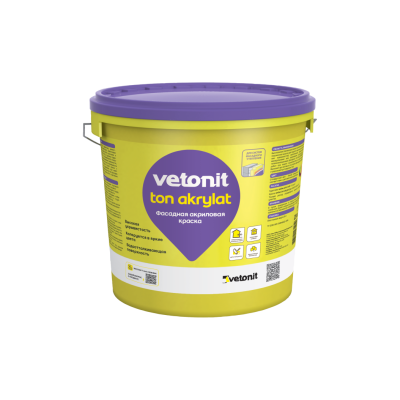 Ветонит тон.акрилат RAL9003 25кг  (фото)