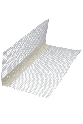 Профиль угловой ПВХ с армирующей сеткой FasadPro 2,5м, 10х15см , 50шт/упак (рукав) пог.м. (фото)