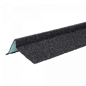 ТЕХНОНИКОЛЬ Планка торцевая с гранулятом, левая, серый, шт.(75*25*65*5 мм), Длина 1,25 м (фото)