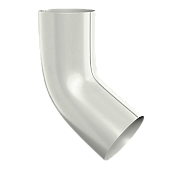 Колено трубы D100 (ПЛД-02-9010 Чистый белый-0.6) (фото)